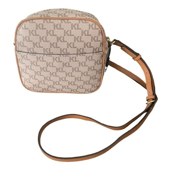 Karl Lagerfeld Paris Signature Patches Crossbody Camera Bag - Picture 2 of 9